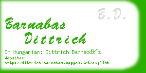 barnabas dittrich business card